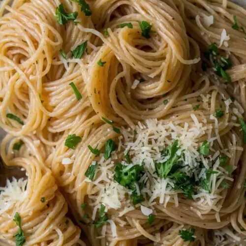 Capellini With Garlic Lemon And Parmesan copycat recipe