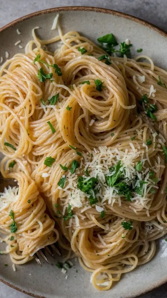 Capellini With Garlic Lemon And Parmesan copycat recipe