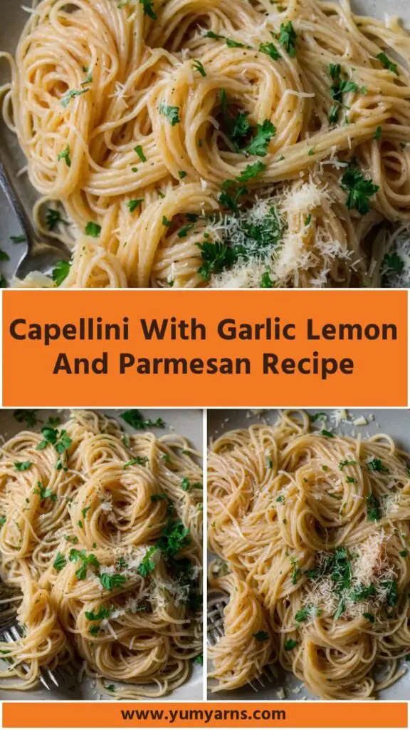 Capellini With Garlic Lemon And Parmesan Recipe