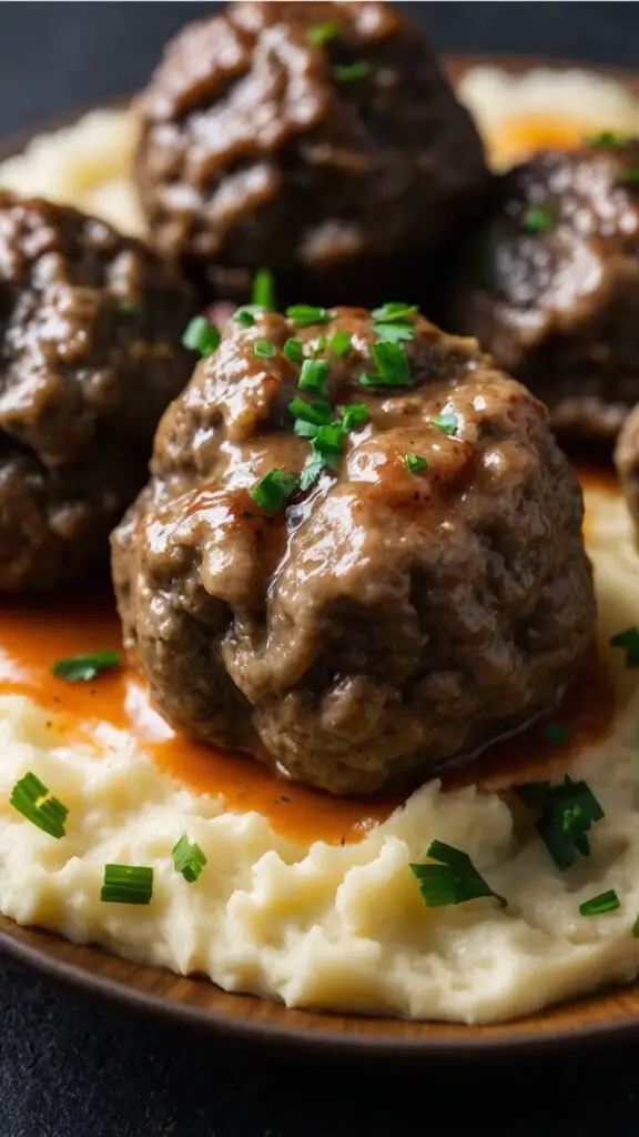 Mini Swedish Meatballs With Mashed Potatoes copycat Recipe Mini Swedish Meatballs With Mashed Potatoes copycat Recipe