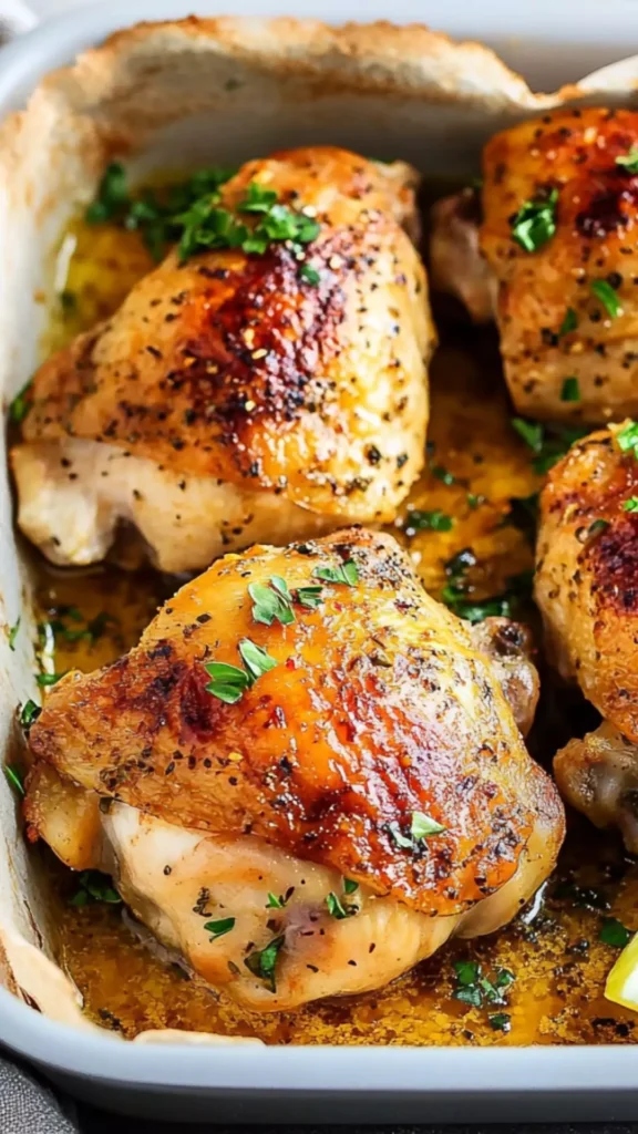 Easy Oven Baked Chicken Thighs