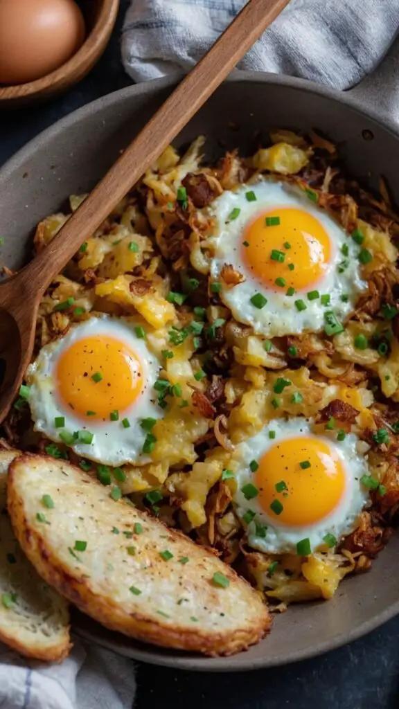 simple cheesy skillet hash browns and eggs simple cheesy skillet hash browns and eggs