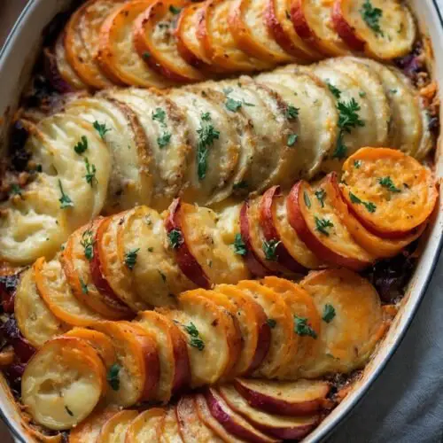 Cheesy Root Vegetable Gratin copycat recipe