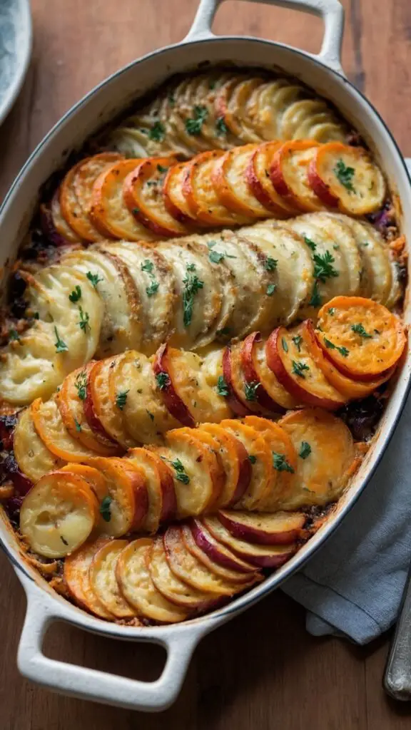Cheesy Root Vegetable Gratin copycat recipe