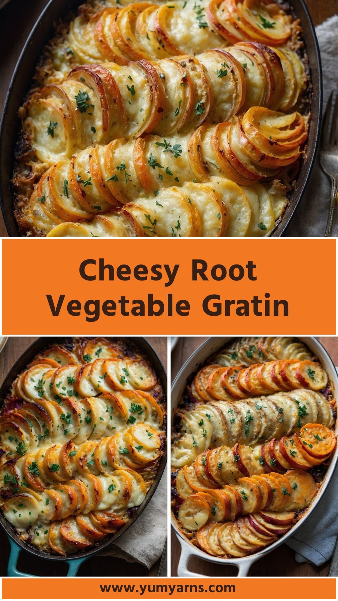 Cheesy Root Vegetable Gratin