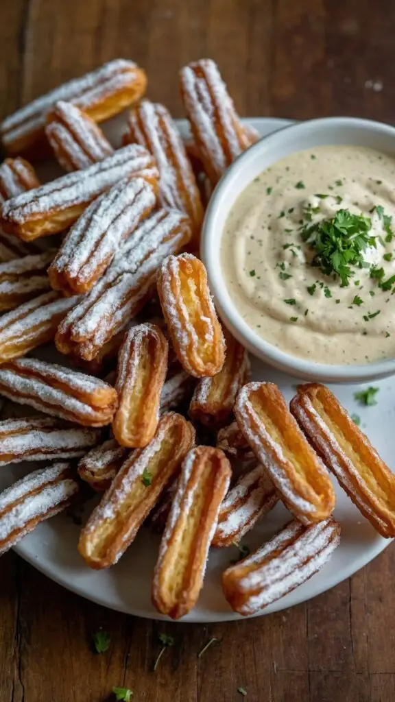 savory hurb churros with queso dip copycat recipe savory hurb churros with queso dip copycat recipe