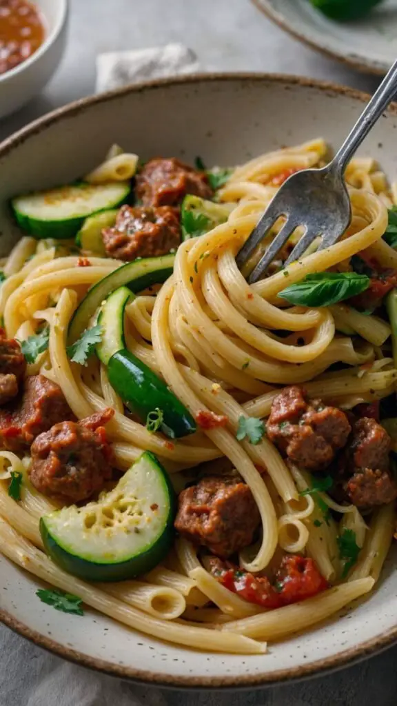 How to make One Pot Pasta with Zucchini and Sausage Recipe How to make One Pot Pasta with Zucchini and Sausage Recipe