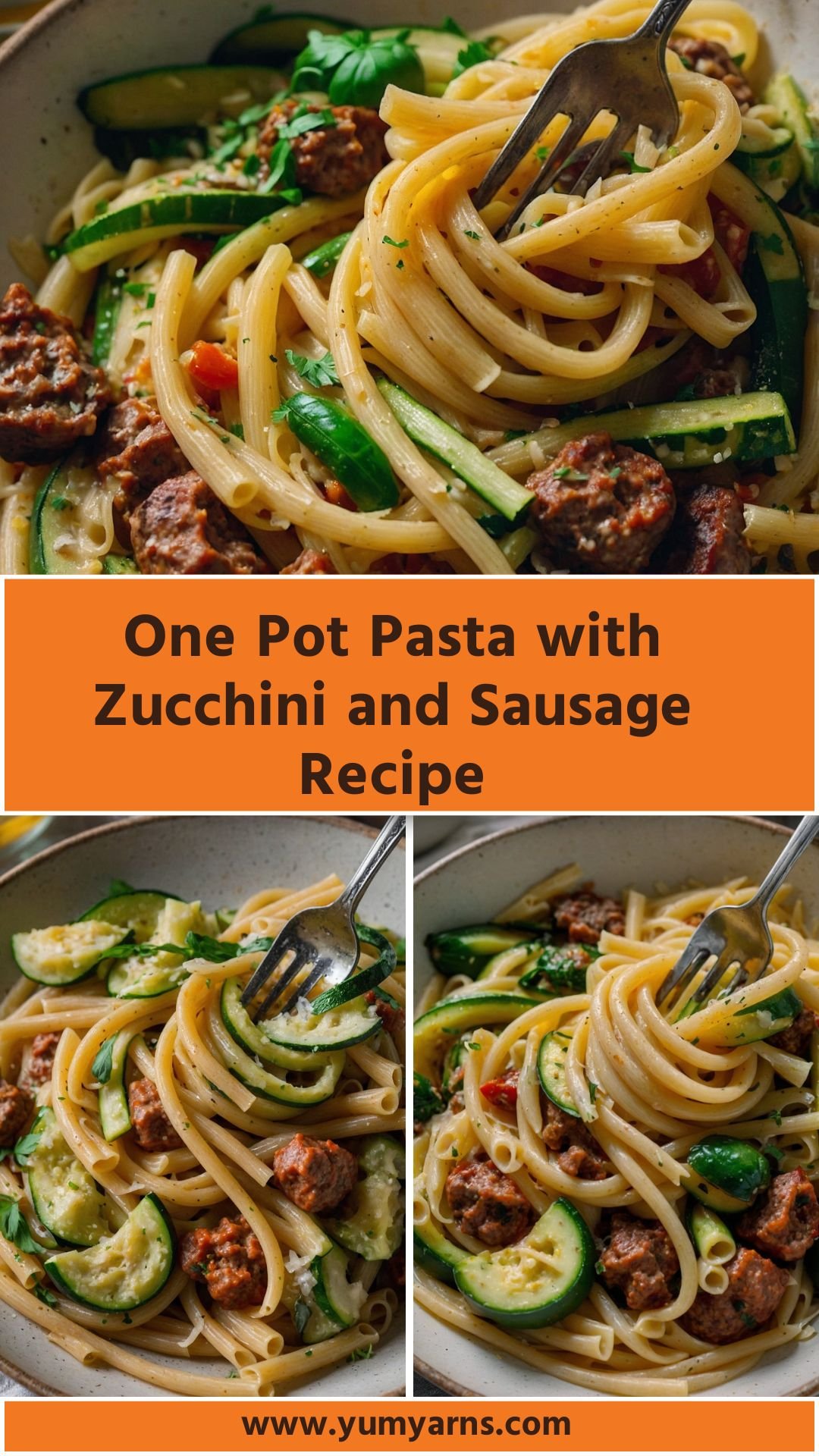 One Pot Pasta with Zucchini and Sausage Recipe