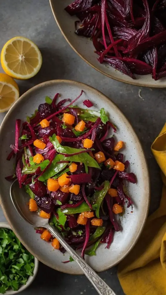 how to make citrus sauteed beet stems recipe