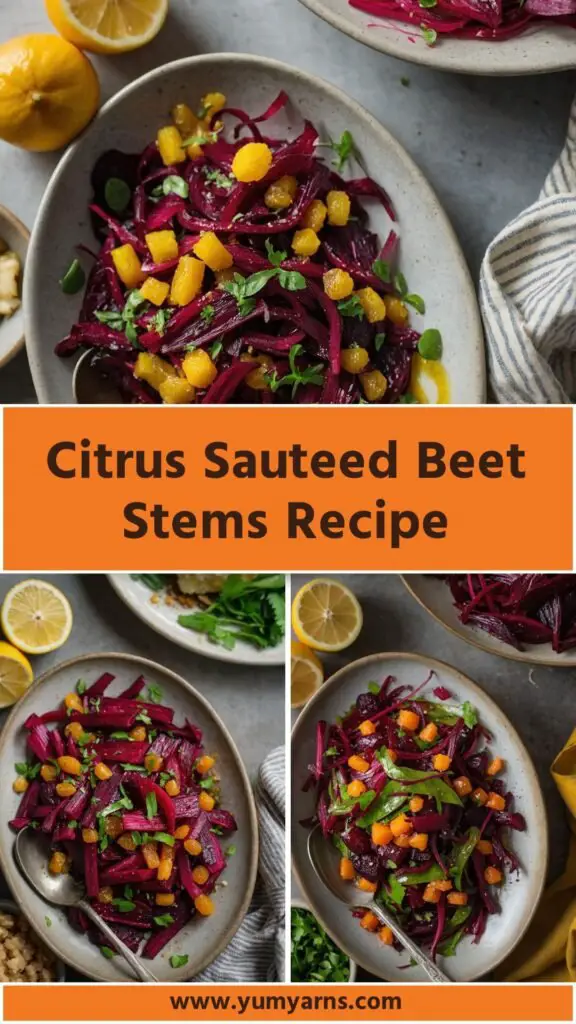 citrus sauteed beet stems recipe