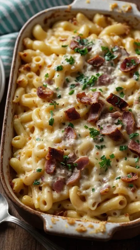 creamy baked carbonara mac and cheese copycat recipe creamy baked carbonara mac and cheese copycat recipe