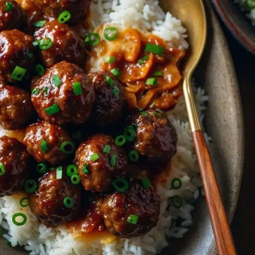 how to make korean bbq meatballs over rice
