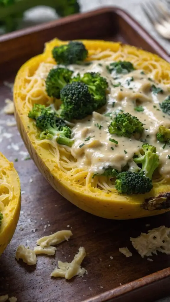 how to make spaghetti squash and broccoli alfredo how to make spaghetti squash and broccoli alfredo