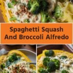 spaghetti squash and broccoli alfredo