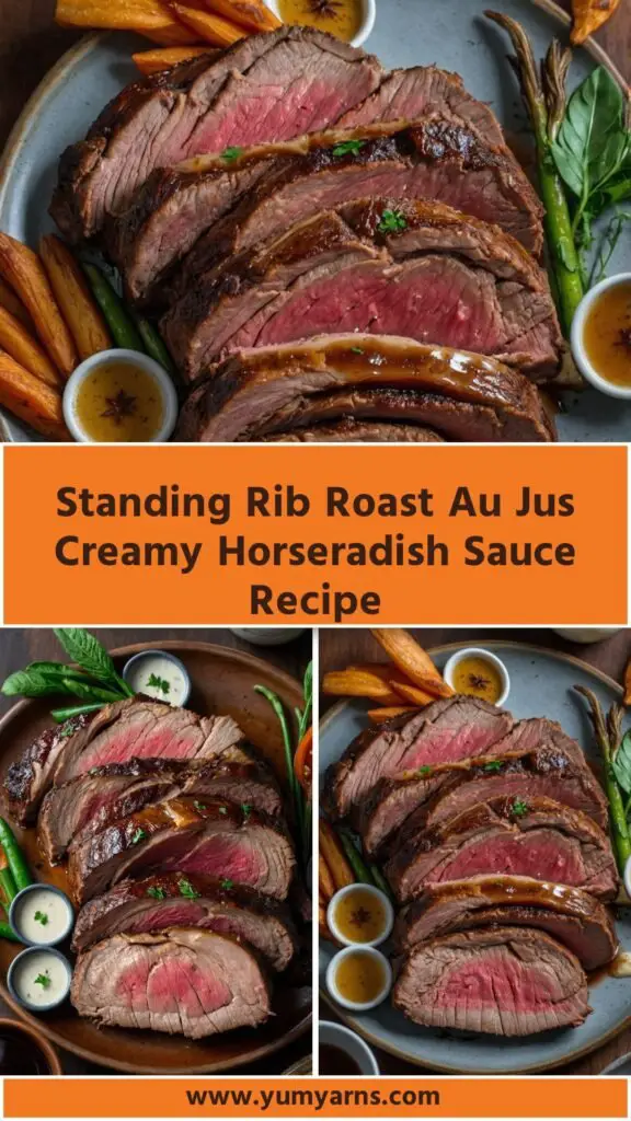 standing rib roast au jus creamy horseradish sauce Recipe