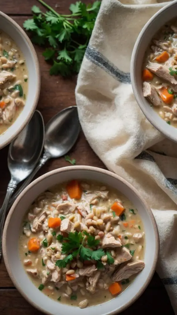 creamy chicken farro soup copycat  Recipe