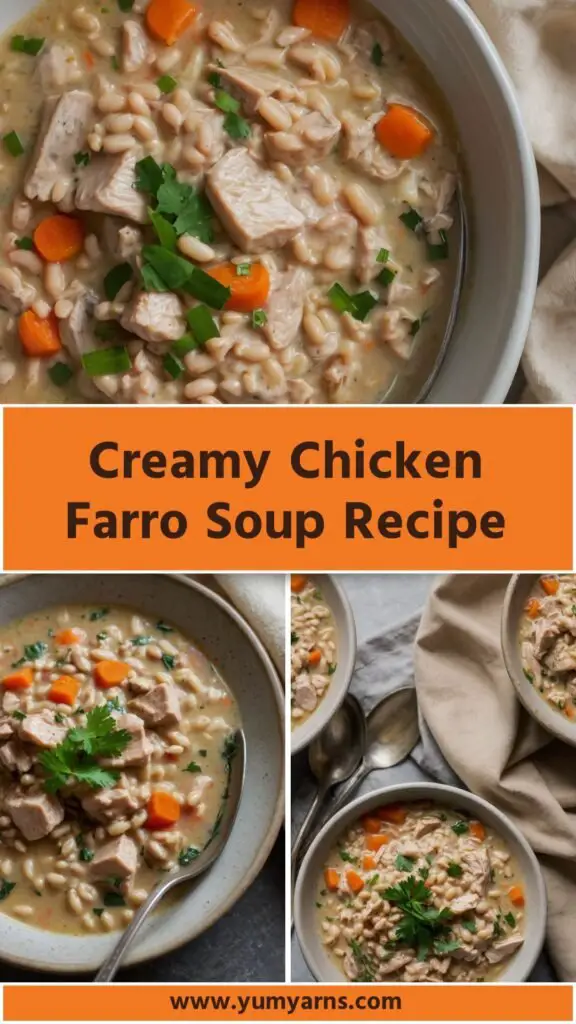 creamy chicken farro soup Recipe