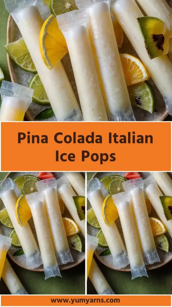 pina colada italian ice pops pina colada italian ice pops