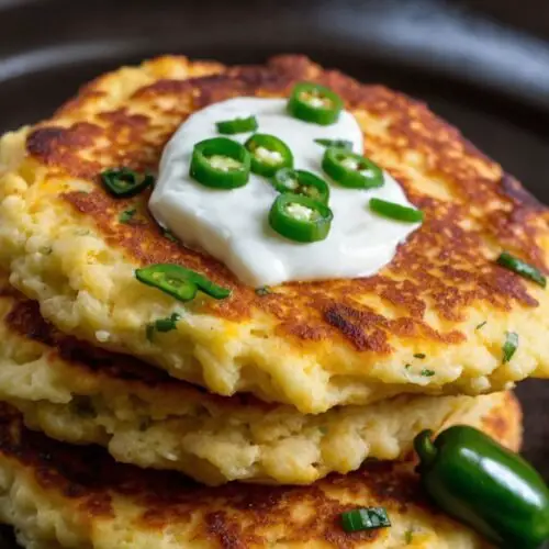 Cheesy Buttery Jalapeno Corn Cakes Copycat recipe
