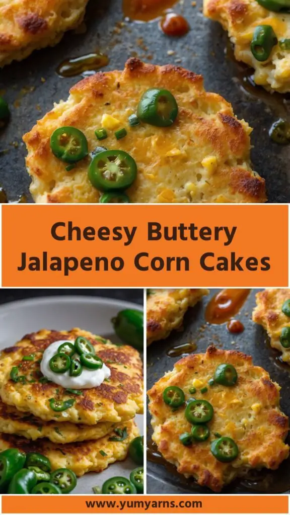 Cheesy Buttery Jalapeno Corn Cakes