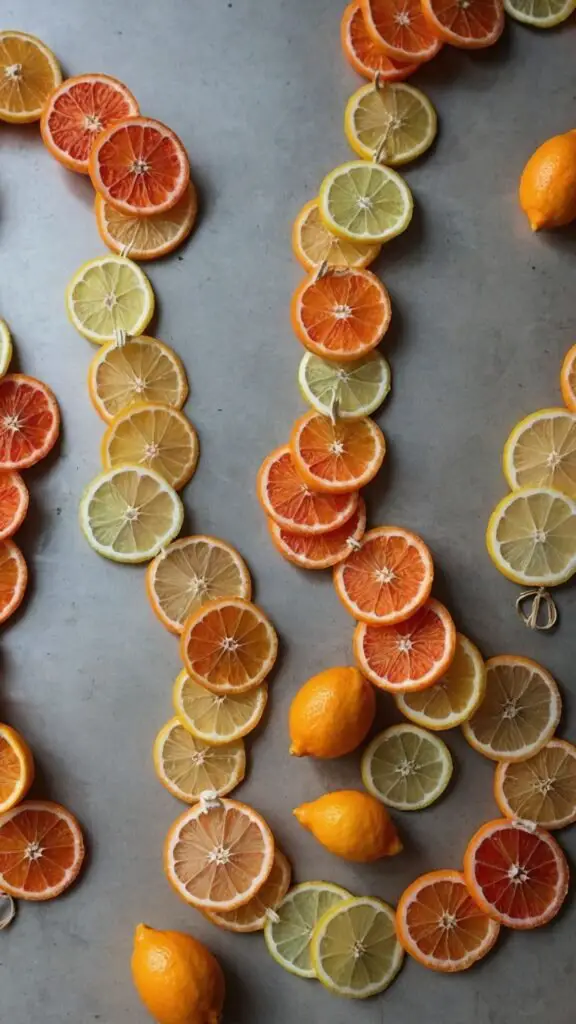 Dehydrated Citrus Garland DIY Copycat