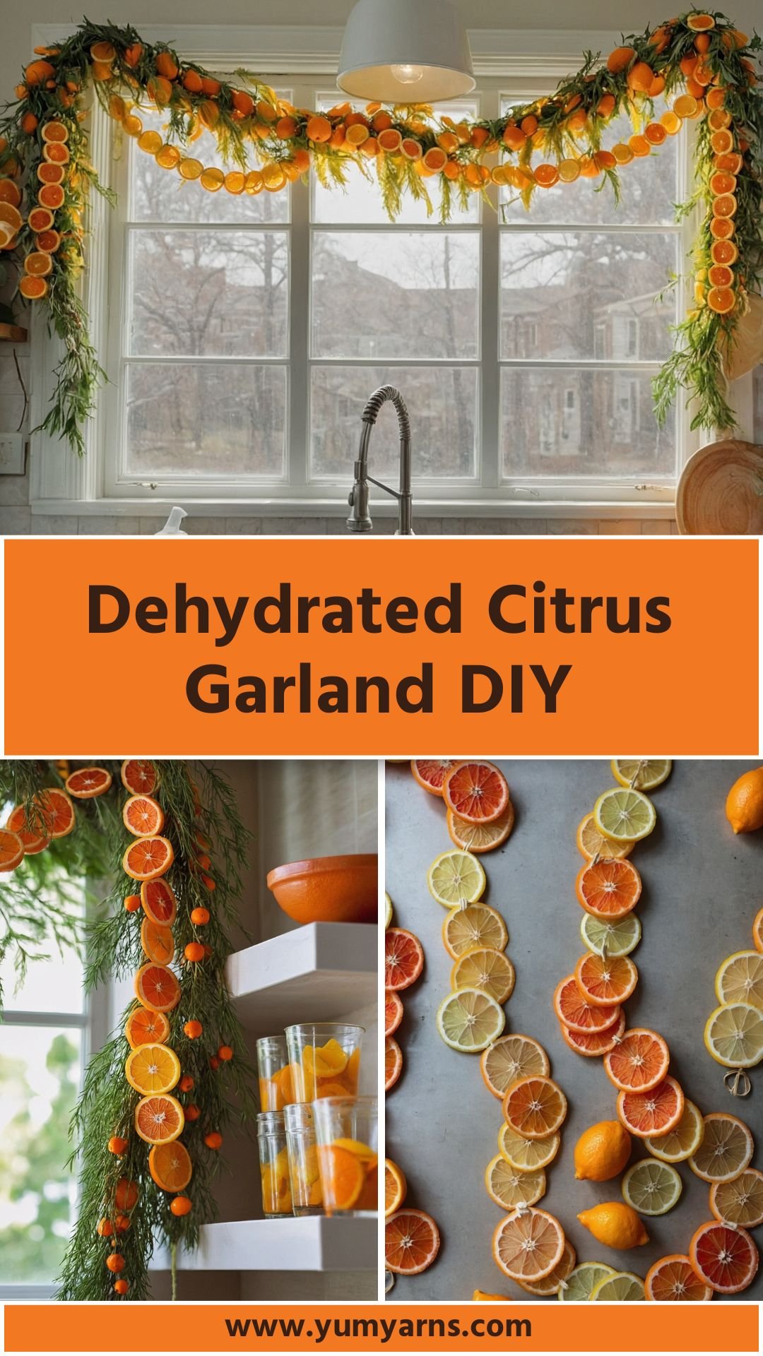 Dehydrated Citrus Garland DIY
