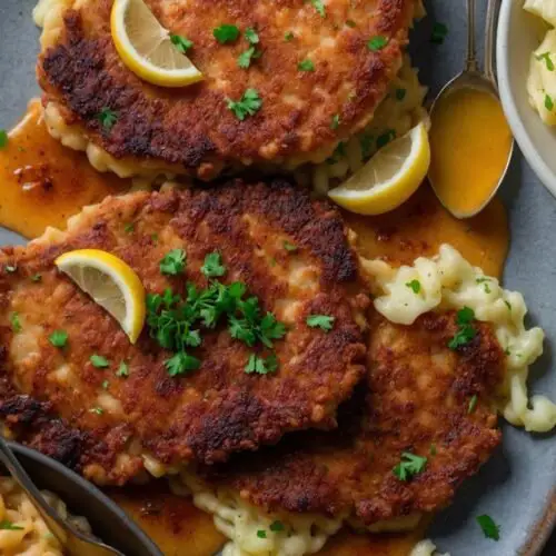 How to make Schnitzel Over Buttered Spätzle with Sweet and Sour Cabbage