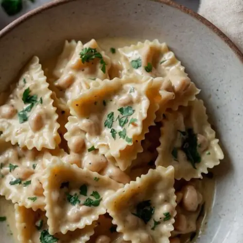 farfalle with a creamy white bean and roasted garlic sauce copycat recipe