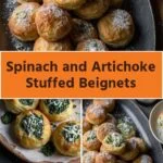 spinach and artichoke stuffed beignets