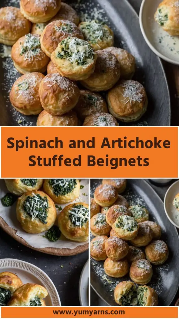 spinach and artichoke stuffed beignets spinach and artichoke stuffed beignets