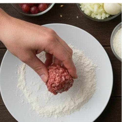 Step 3: Shape and Brown the Meatballs