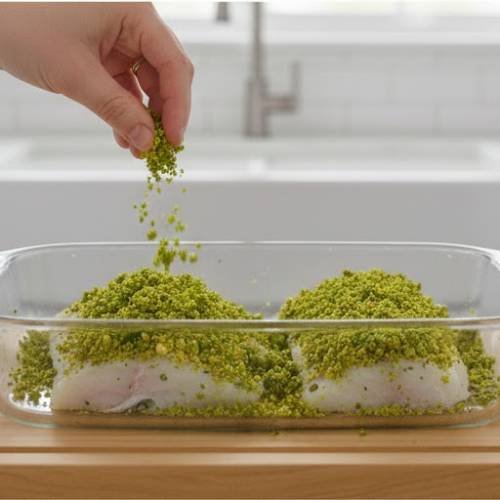 Step 6: Top with Pistachio Mixture