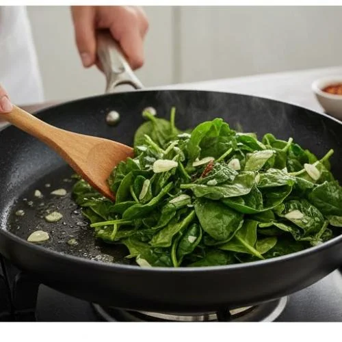 Step 2: Sauté the Spinach