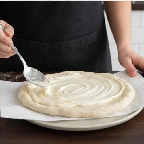 Step 6: Spread the Alfredo Sauce