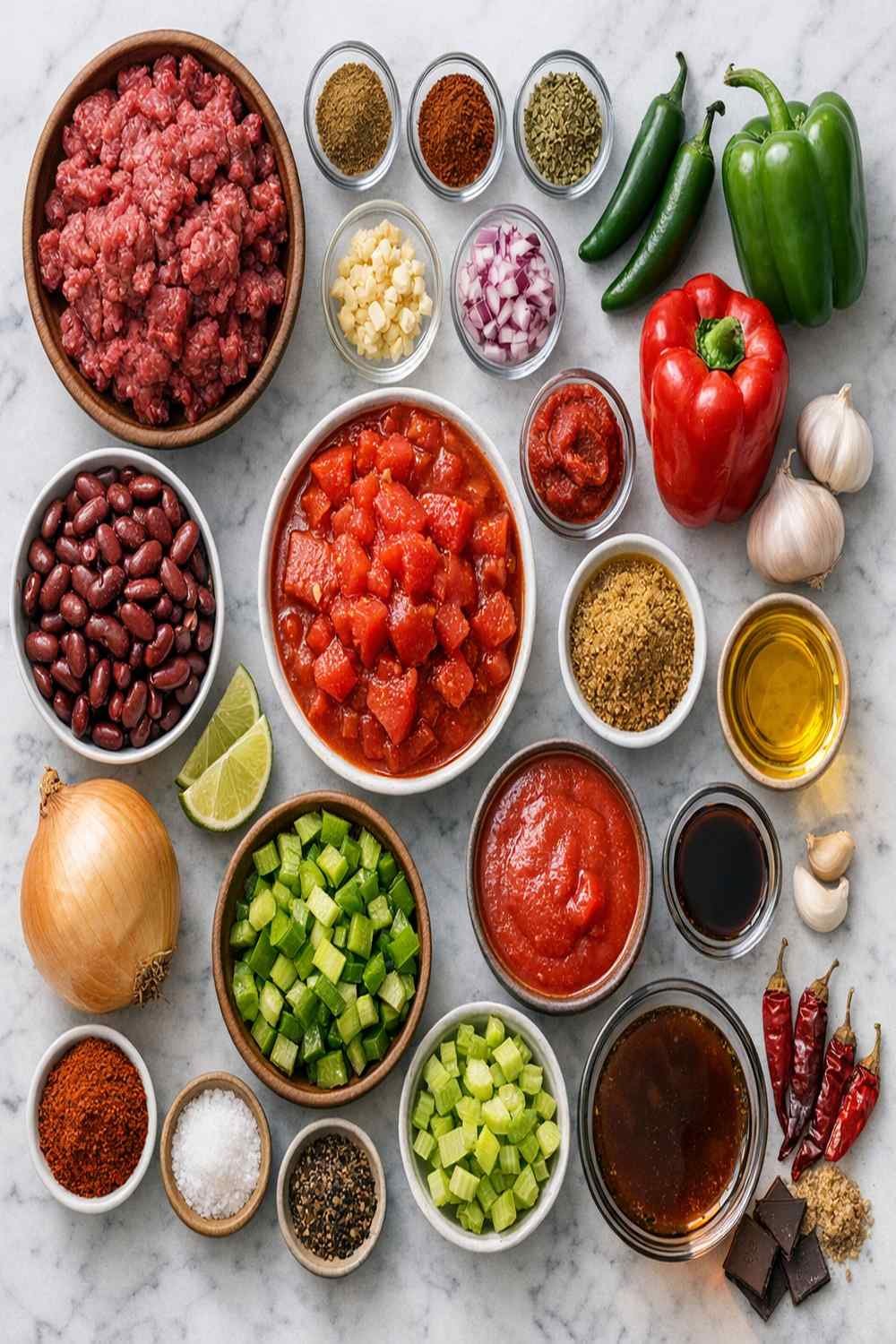 Bison Chili Recipe ingredients