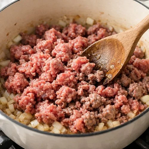 Step 2: Brown the Bison Meat