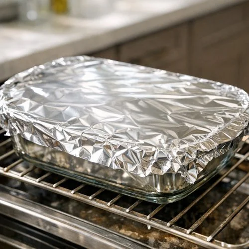 Step 6: First Bake with Foil