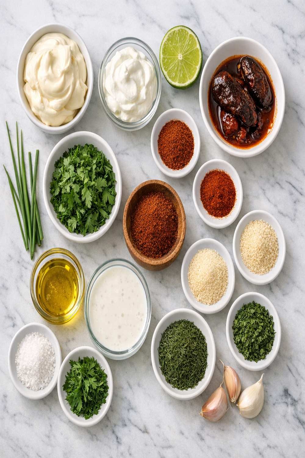 Chipotle Ranch Dressing Recipe ingredients